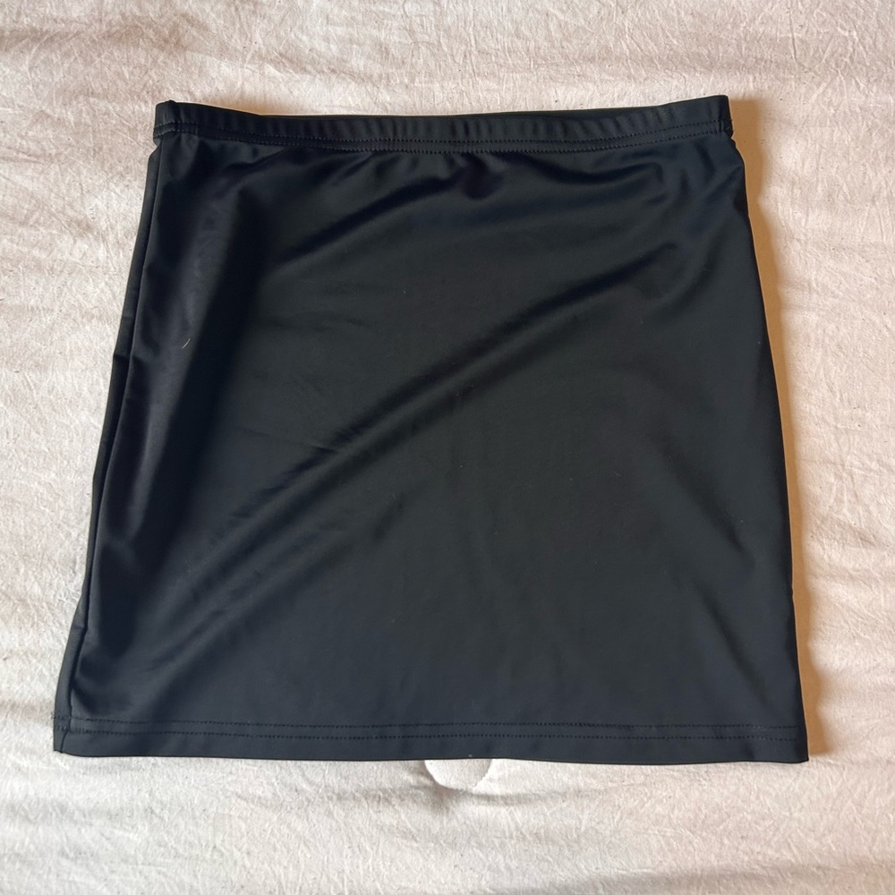 Black silk skirt